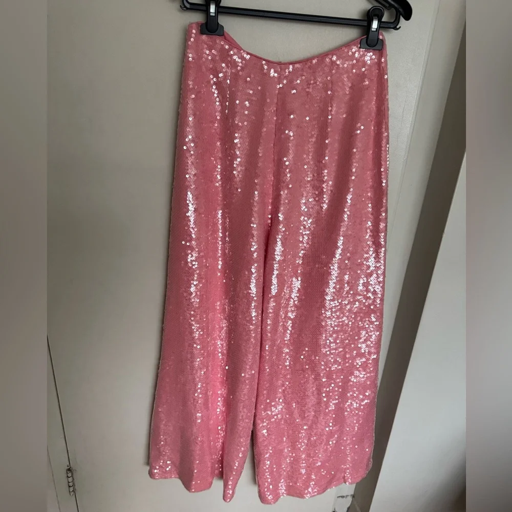 Farm Rio x Anthropologie Sequin Wide Leg Pants - Size S - BNWT - Picture 13 of 14